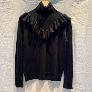 J.Crew | Merino Wool Ruffle Sweater | Zip Cuffs